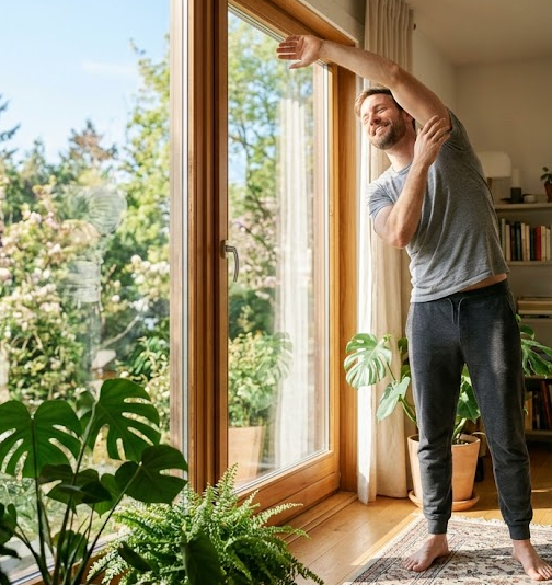 Infografik zur empfohlenen Bewegungsdauer für gesunden Blutdruck